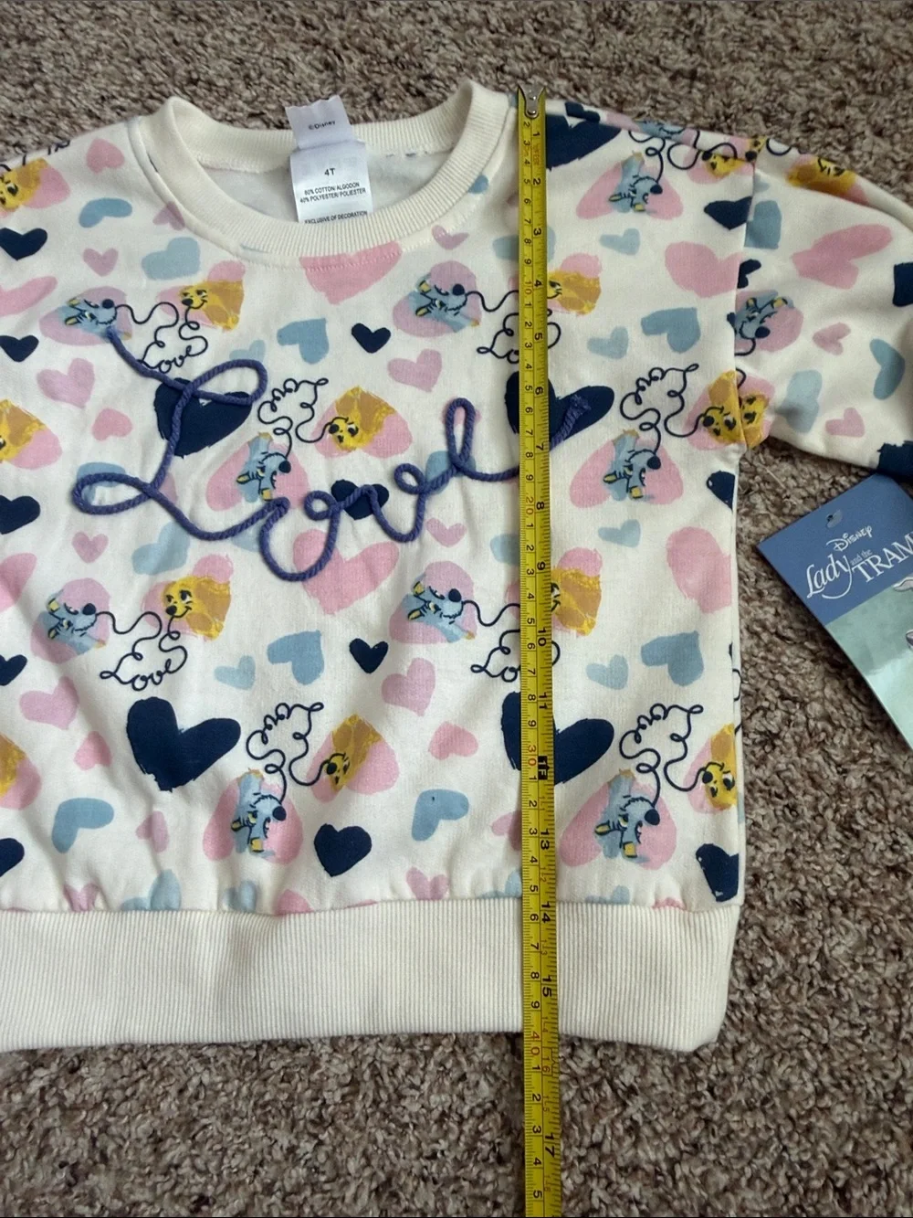 NWT DISNEY LADY AND THE TRAMP TWO PIECE FLEECE LINED SET